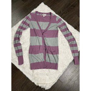 Decree Purple and Grey Cardigan Size Medium